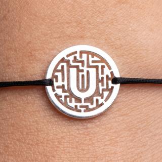 BRACELET WITH CUT-OUT U LOGO - 925 SILVER