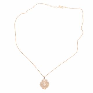 Lantisor argint 925 placat cu aur galben 18K Mother Nature